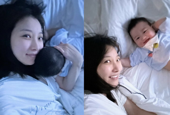 '42세 첫 출산' 이인혜, 6개월 아들과 '붕어빵 미소'…행복한 육아 …