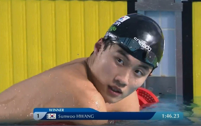 "파리행 金빛 마무리" 황선우X이호준 자유형200m 1-2위...수질논란…