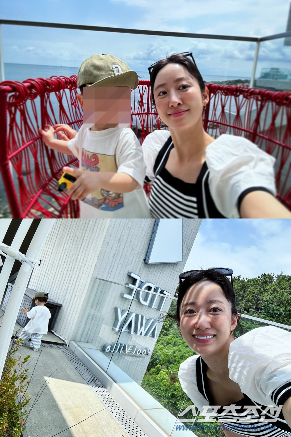 [SCin스타] "부산여행 성공" 민낯도 아름다운 전혜빈, 아들과 행복한…