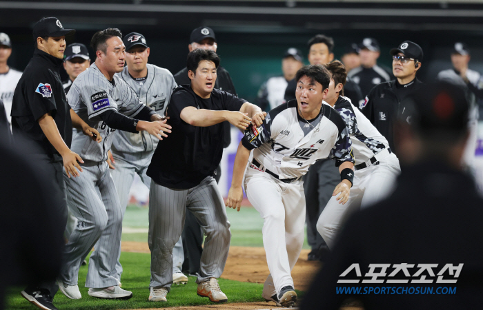 철없는 후배의 도발이냐, 참지 못한 선배들의 오버냐...한화-KT 벤클,…