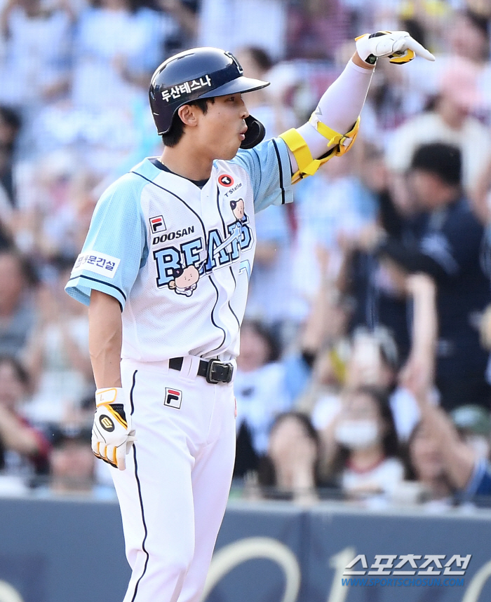 '0:5→7:5→9:6→9:8' 양의지 역전 결승타! '망곰의 축복' 두…
