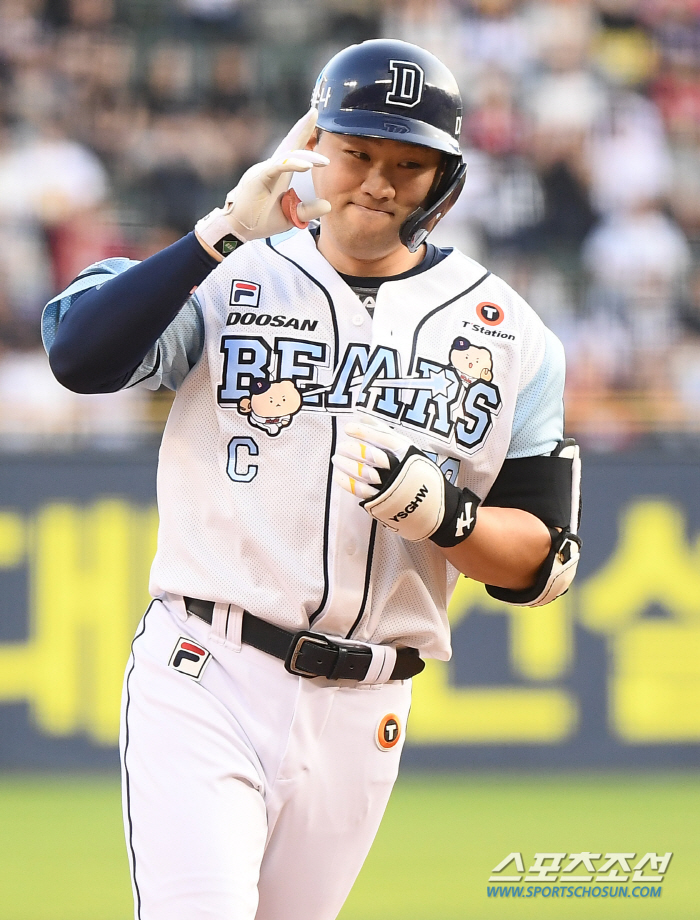 '0:5→7:5→9:6→9:8' 양의지 역전 결승타! '망곰의 축복' 두…