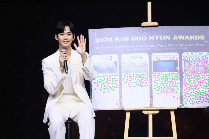 "기억해줘서 고마워" 김수현, 노래+깜짝 선물까지..팬사랑 빛난 태국 팬…