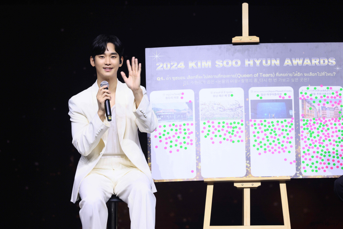 "기억해줘서 고마워" 김수현, 노래+깜짝 선물까지..팬사랑 빛난 태국 팬…