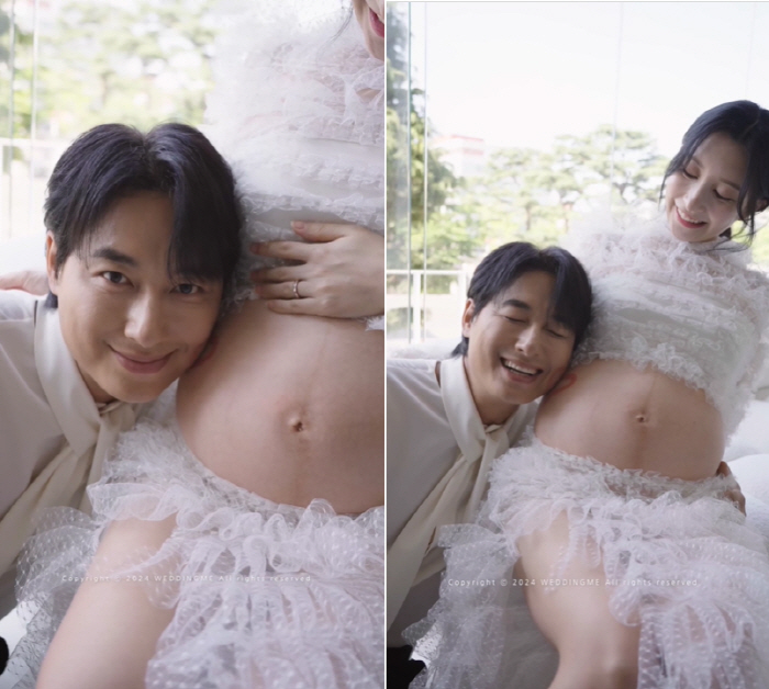 "만삭에도 예뻐" 이지훈♥아야네 '시스루→ 크롭' 파격 노출 만삭 화보