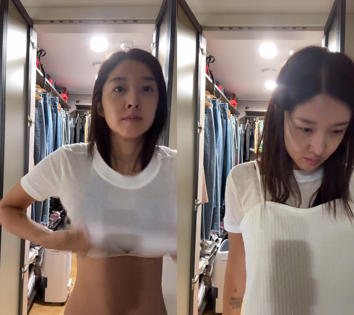"어이쿠 깜짝이야"…김빈우, 옷갈아입는 '급'영상 공개 '깜빡이 켜고 들…