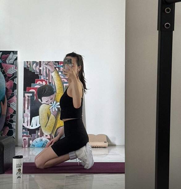 '72억 건물주' 손연재, 완벽한 레깅스핏..꾸준히 관리하는 아들 맘