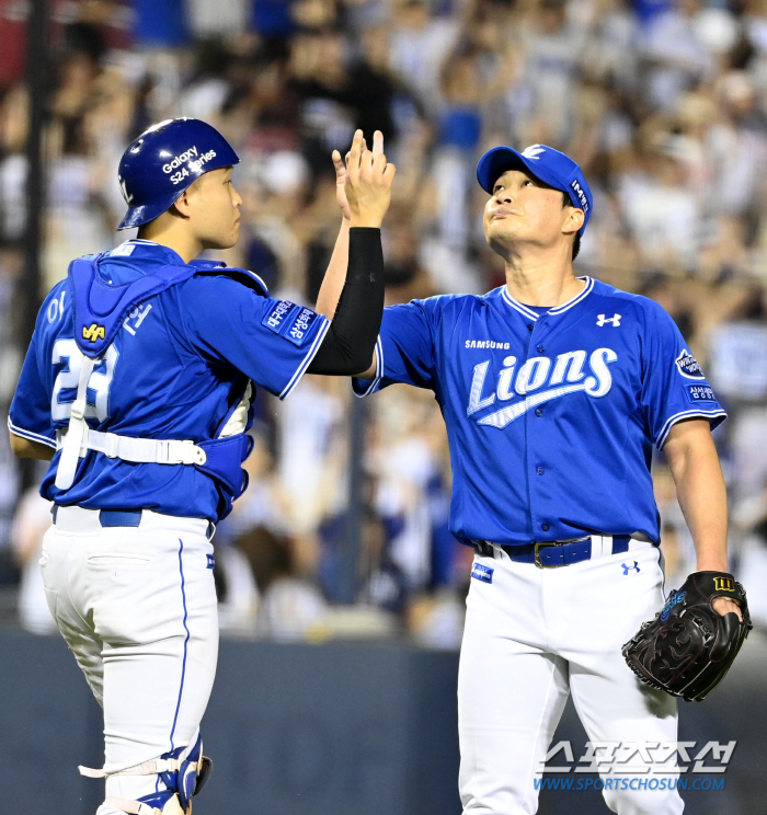 잠실 LG전 1무 4패 끝 첫 승. 함박웃음 박진만 "3루 꽉꽉 채우고 …