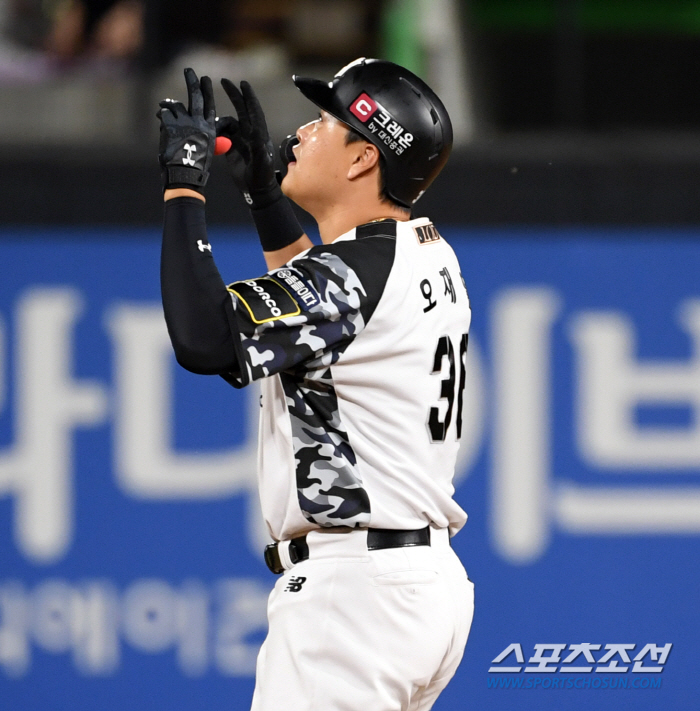 '안타→2루타→홈런' 오재일 예열 완료! 트레이드 상대 박병호와 만난다