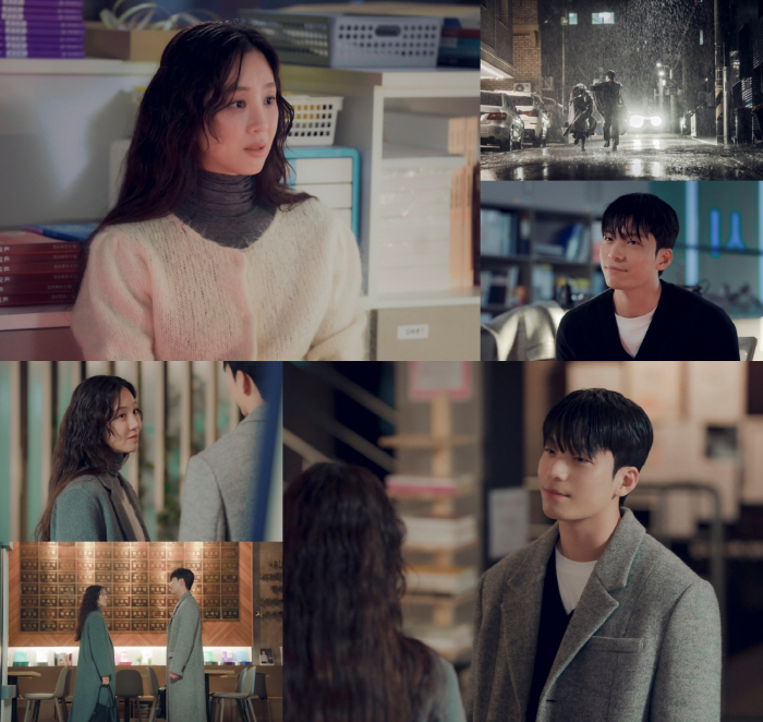 비에 젖은 정려원, ♥위하준과 애틋 눈 맞춤…사랑과 커리어 모두 지킬까 …