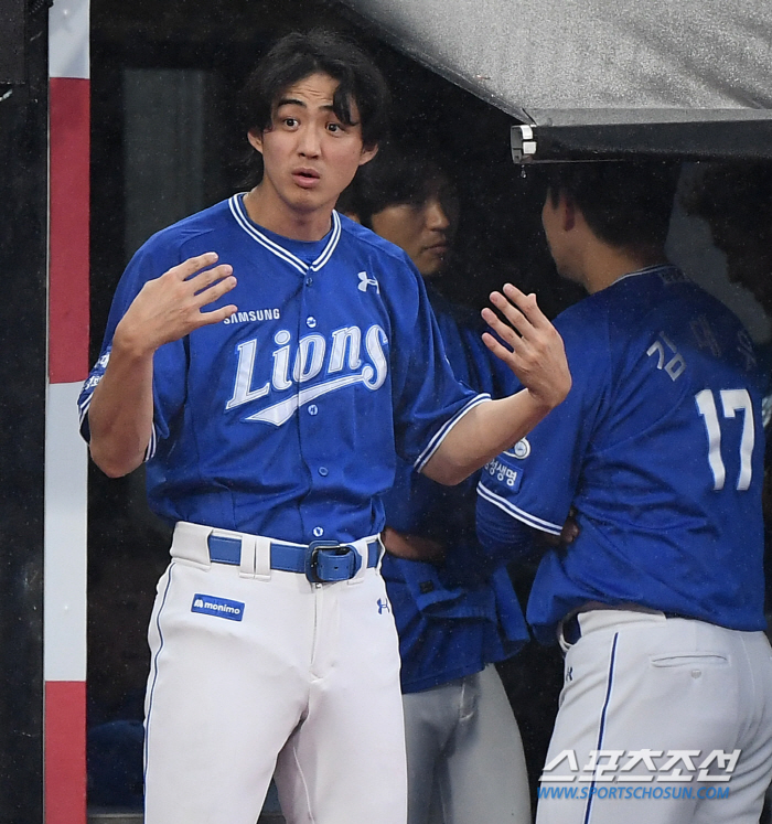 망연자실 구자욱vs파안대소 김상수, 4말 7-1 우천 취소에 극명하게 엇…