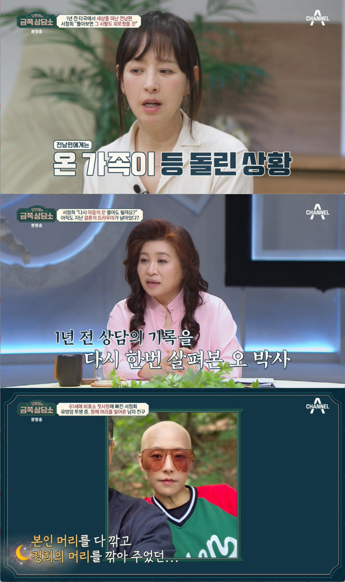 '금쪽상담소' 서정희 "故서세원에 가정폭력 트라우마, 공포스러운 기억…지…