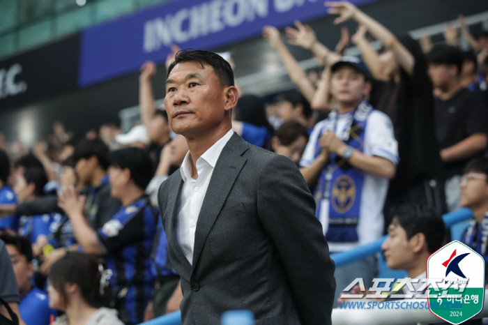 "조성환 감독 고별전,무고사 동점골" 인천,선두 김천과 1대1무...3연…