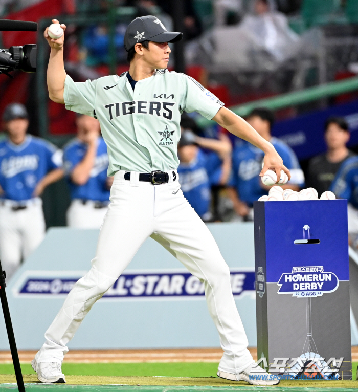 "나였다면 3개는 쳤다" 홈런더비 시선강탈 KIA 박찬호, '역대급' 특…