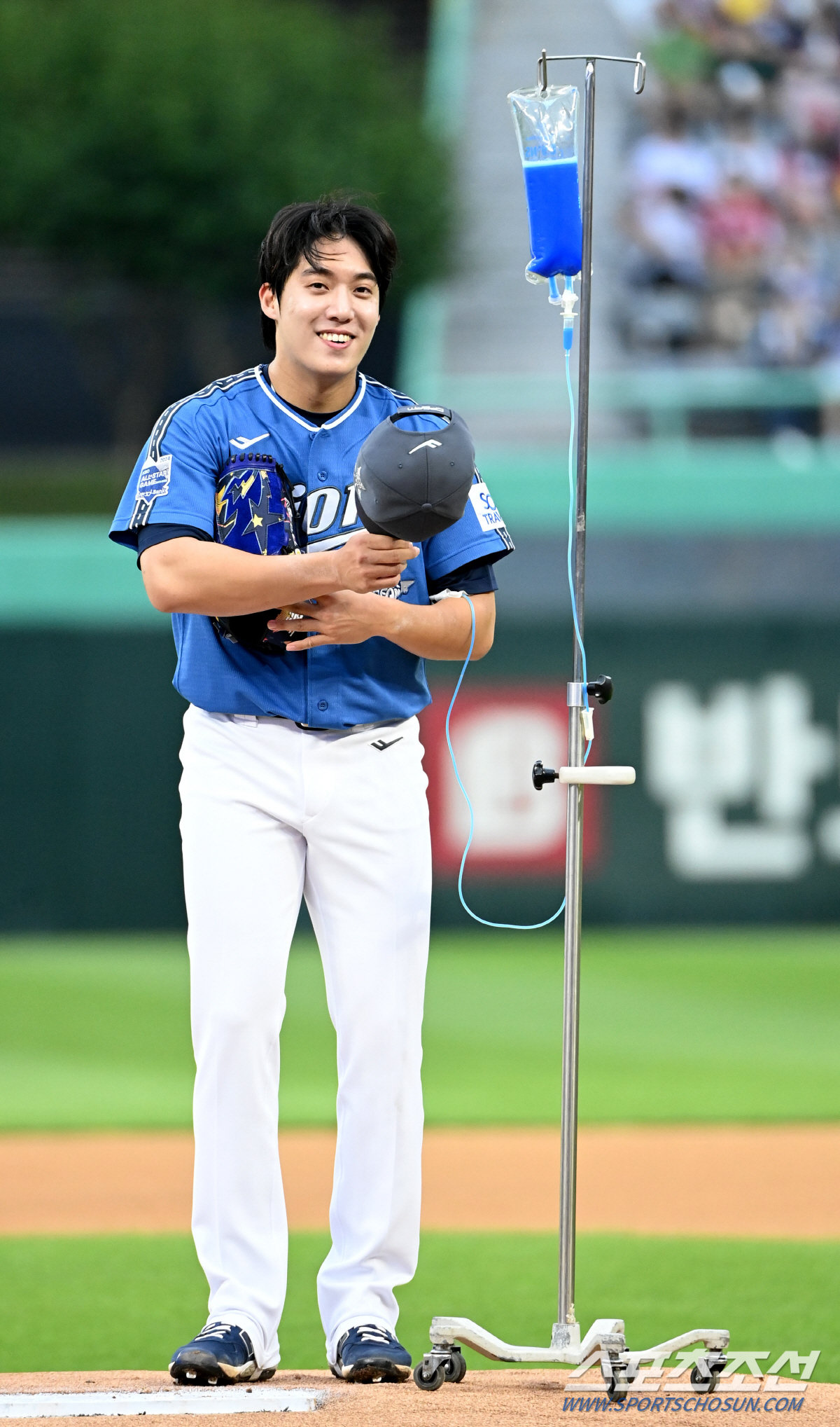 푸른피 수혈 완료…원태인, 첫 올스타전 마운드 '무사 1,2루 위기 극복…