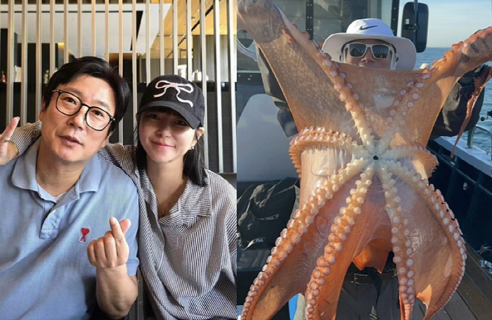 이수근 부부, 이쯤되면 '자급자족 라이프'…대왕 문어 낚시→요리로 '찰떡…