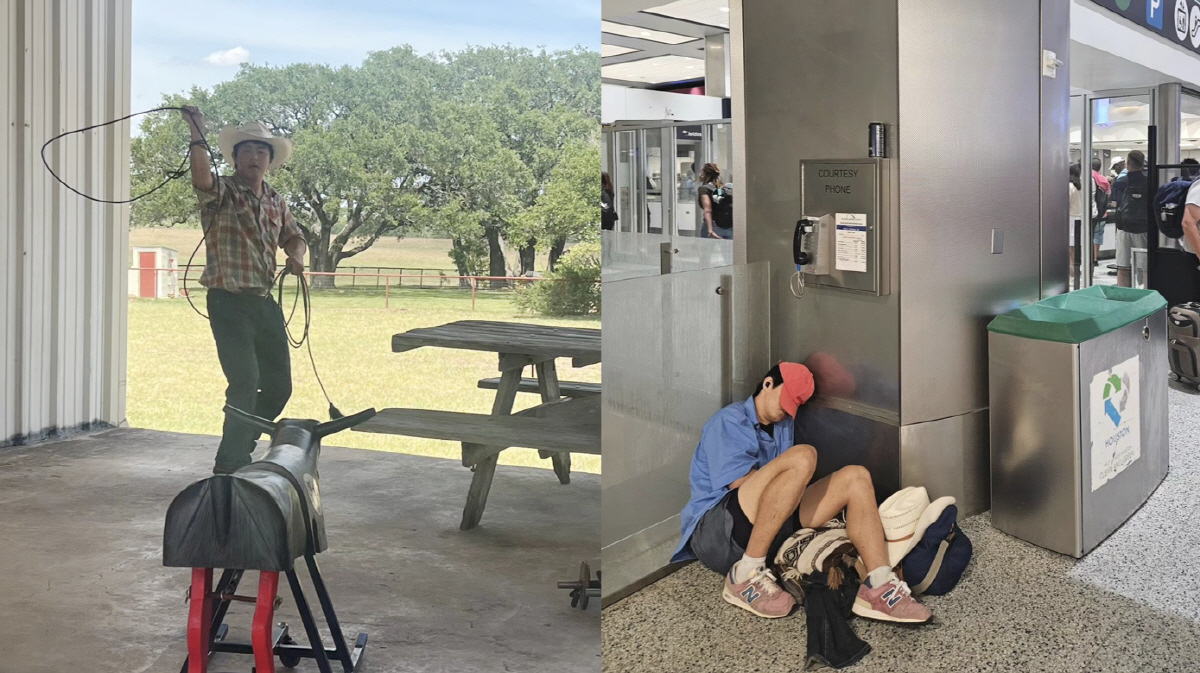 기안84, 카우보이 변신→공항 바닥에 주저 앉아 꿀잠...'음악일주' 촬…