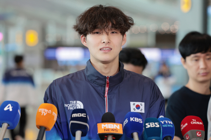 '黃金세대 파리 출국'金우민"수영 첫날 27일,포디움 가장 높은 곳에 설…