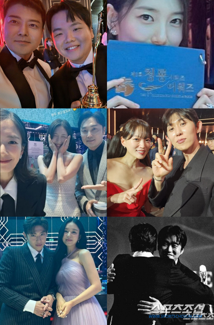 [SCin스타] 곽준빈X전현무는 나란히, 이동휘X안재홍은 포옹…청룡시리즈…