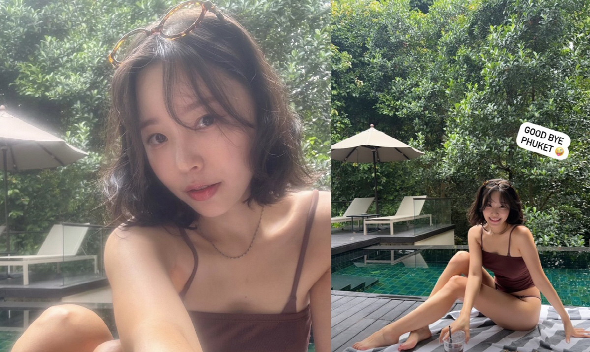 '♥박성광' 이솔이, 42kg 군살無 비키니 자태…37살 맞아?