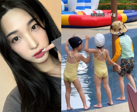 "엄마 빈자리 느껴지지 않게"…율희, 삼남매와 수영장 데이트 '행복한 시…