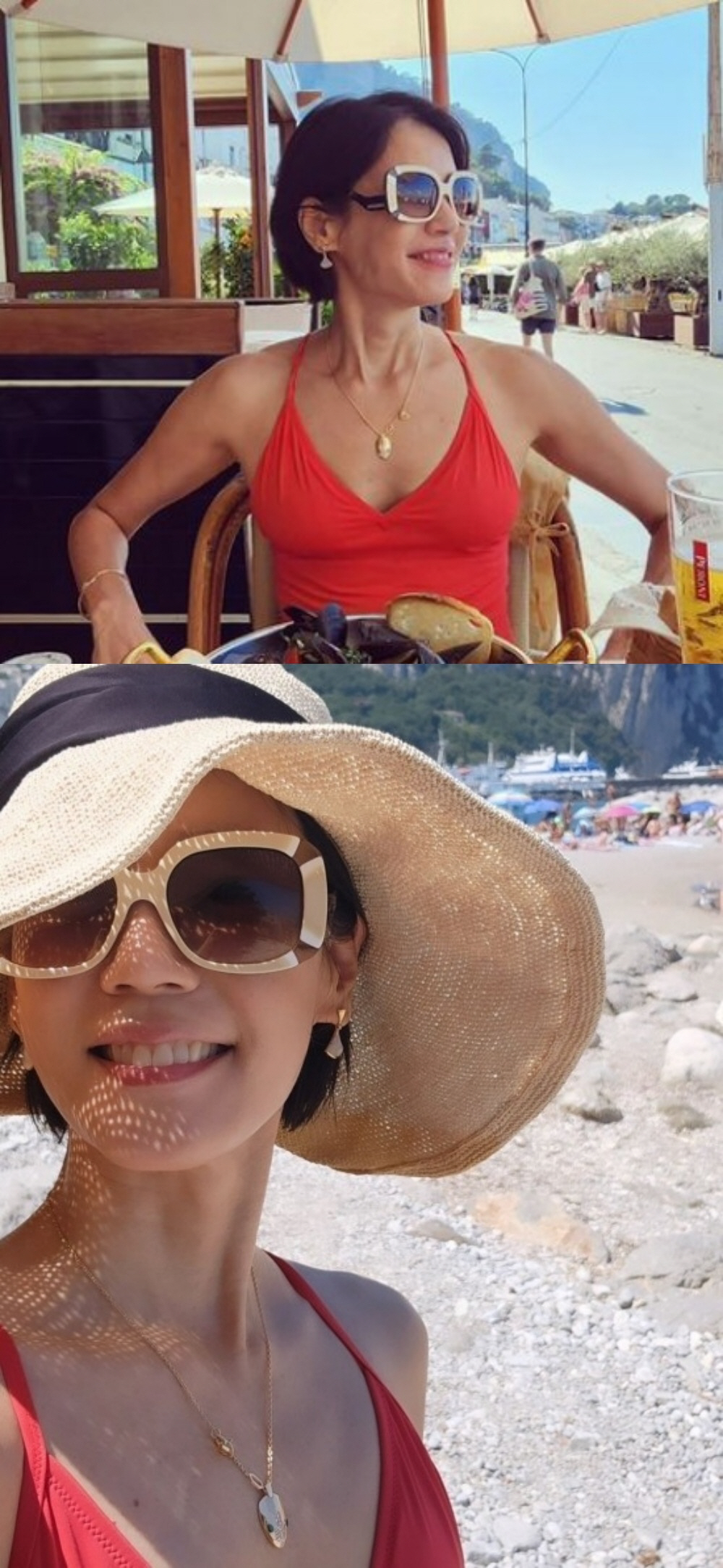 [SCin스타] 20대도 울고갈 듯…이탈리아 여행 간 김지호, 슬림 탄탄…