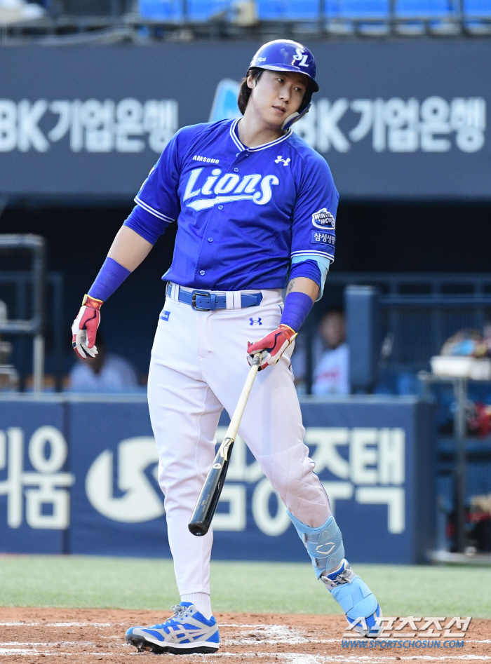 '장타력 기대했는데...' 2경기 7타수 무안타. 김동엽 다시 2군으로.…
