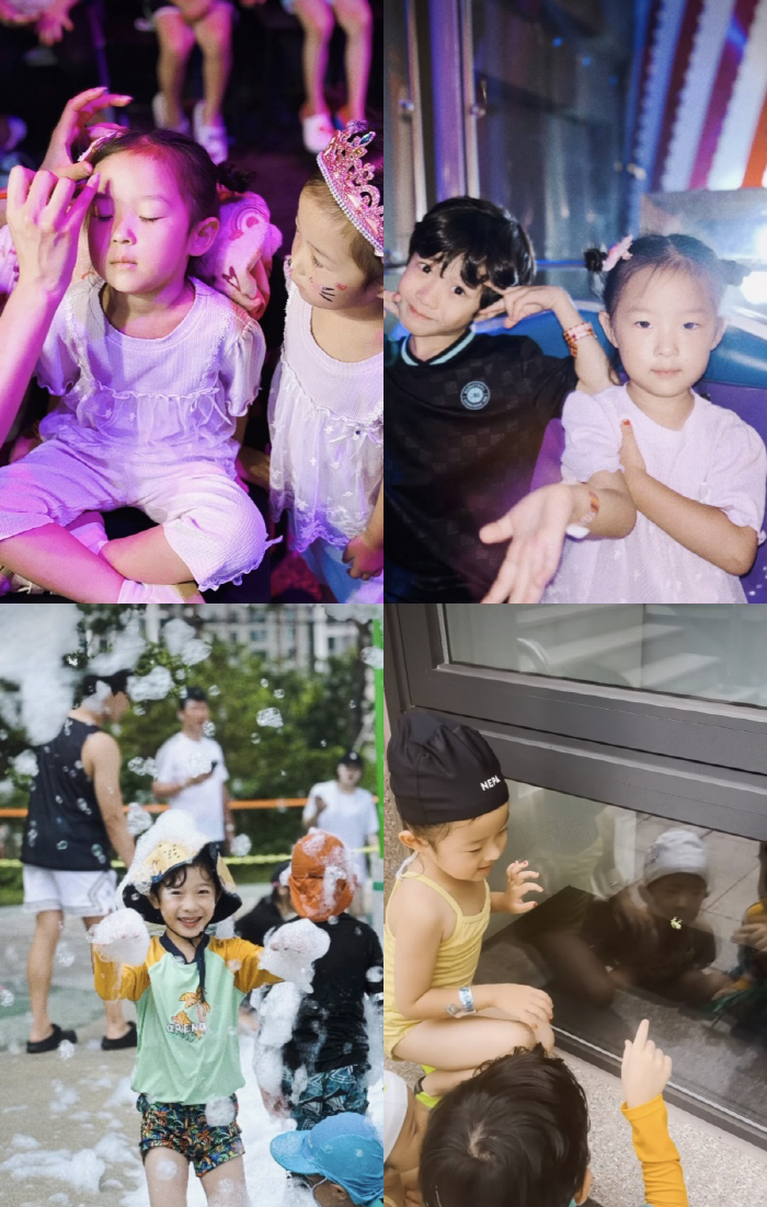 '양육권 포기' 율희, 세 자녀 만났다…애틋한 데이트