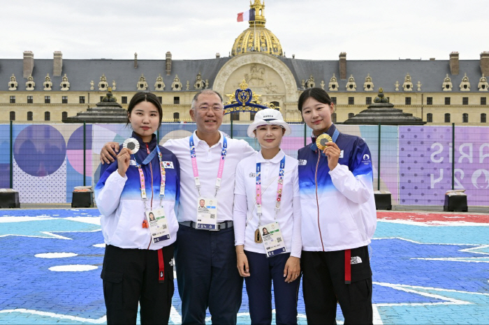 정의선 회장과 함께한 4개의 금메달…전 종목 석권 단 한걸음