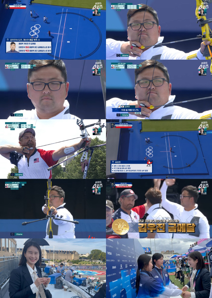 '올릭픽金만 3개' 기보배, 김우진 명승부에 흥분 "마지막 한발로 금메달…