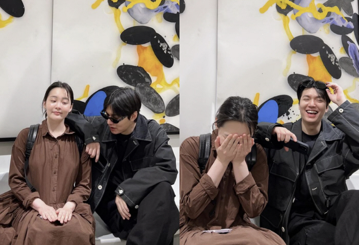 이민호·김민하, 무슨 사이길래? 美 뉴욕서 포착..초밀착+함박웃음
