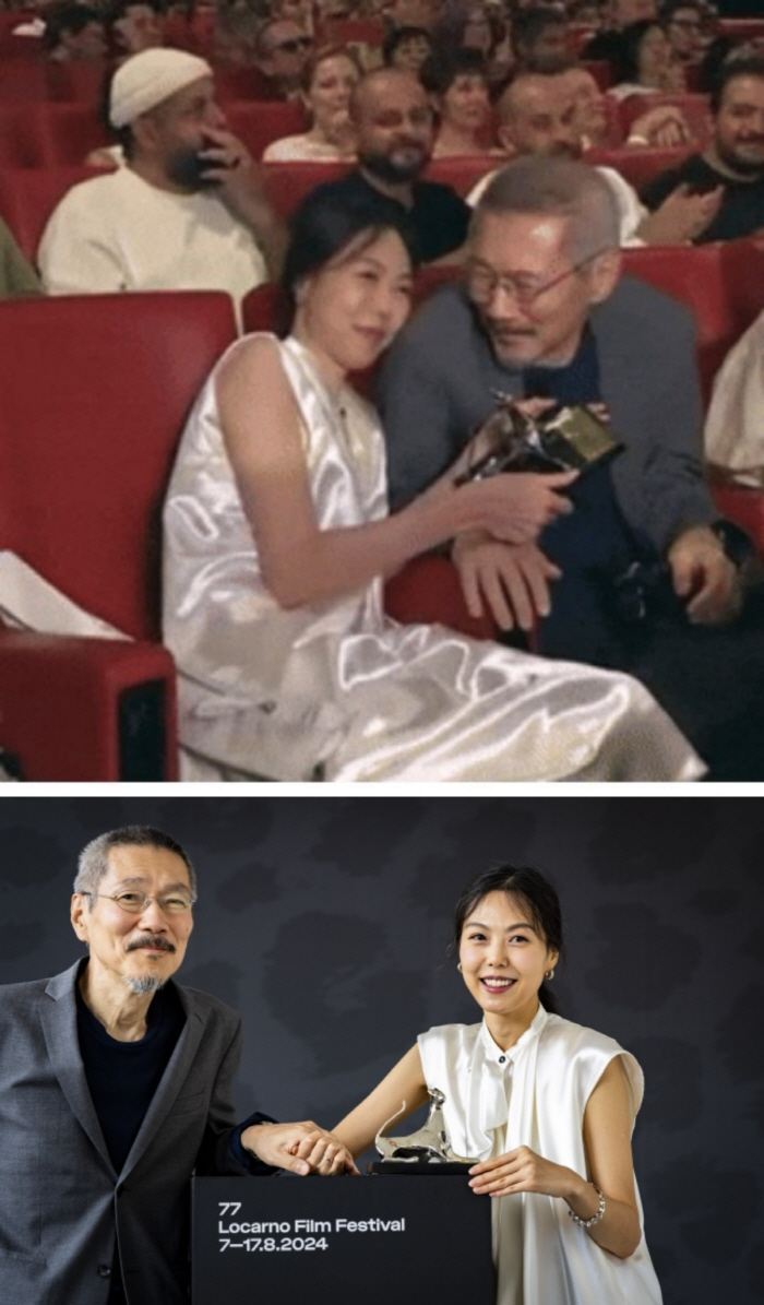 "'♥홍상수' 영화 사랑해" '9년째 불륜' 김민희, 로카르노 국제영화제 최우수연기상 수상