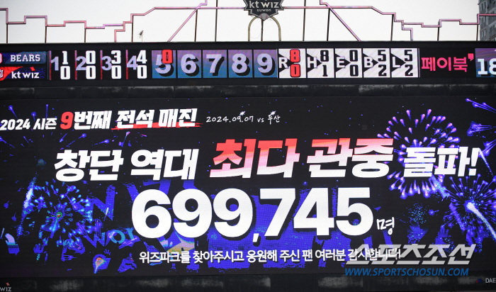 '수원 명물' 된 워터페스티벌…팬 웃게 하니 발길이 이어졌다! '최다 관…