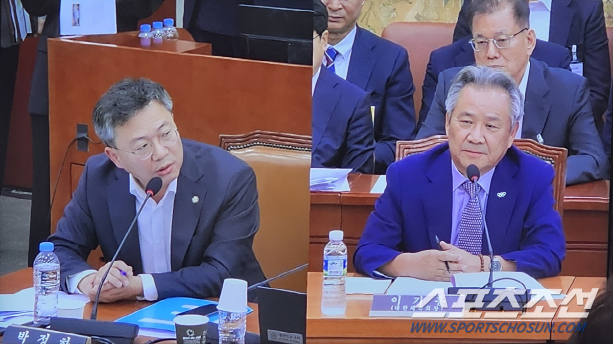 국힘"이기흥 회장 사과하세요!"VS 민주당"유인촌 장관도 사과하세요!" …