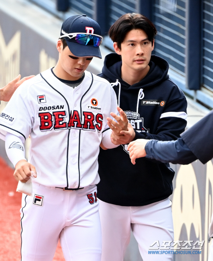 지고 있는데 도루왕이 빠졌다…수비 중 펜스 충돌 "아이싱 중"→이유찬 투…