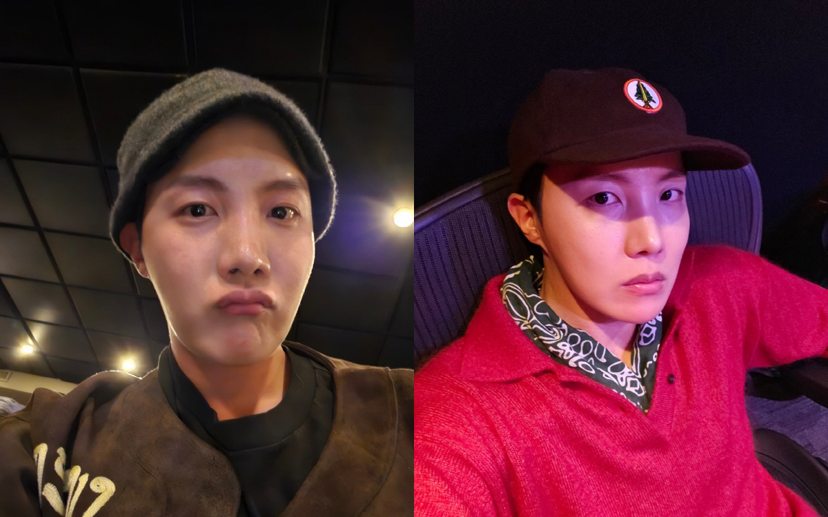 [SCin스타] '전역' 제이홉, 기내에서도 빛나는 '물광 피부'…팩-패…