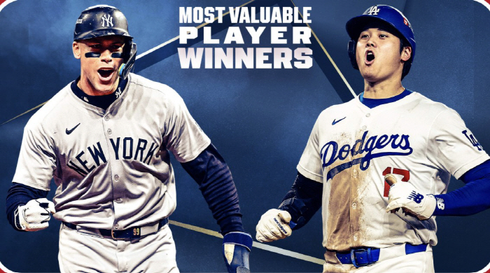 '역사적인 만장일치 MVP 듀오'인데 저지 7위-오타니 27위, 그럼 누…