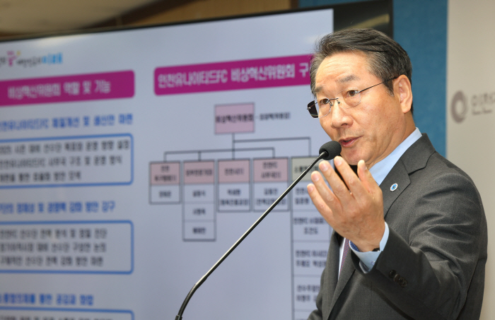 강등 충격 '인천 일병 구하기 프로젝트' 심찬구 임시대표 체제 가동 → …