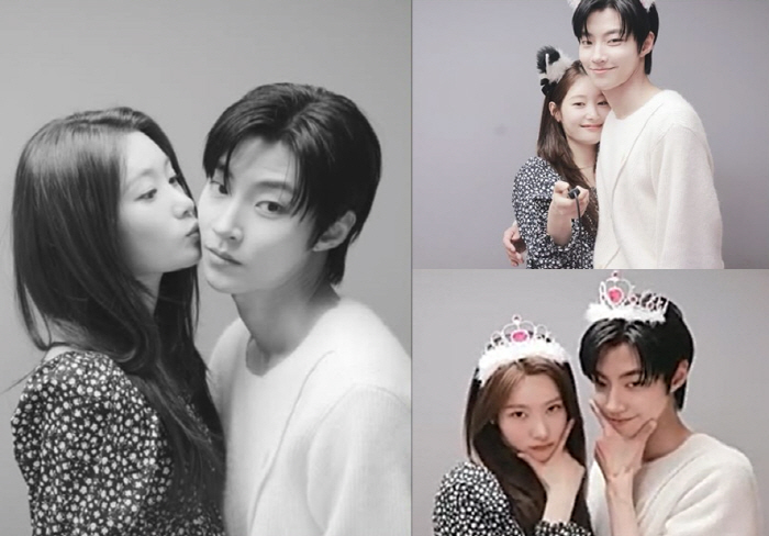 황인엽♥정채연, 대놓고 '볼 뽀뽀+포옹'까지...실제 연인같은 '달달' …