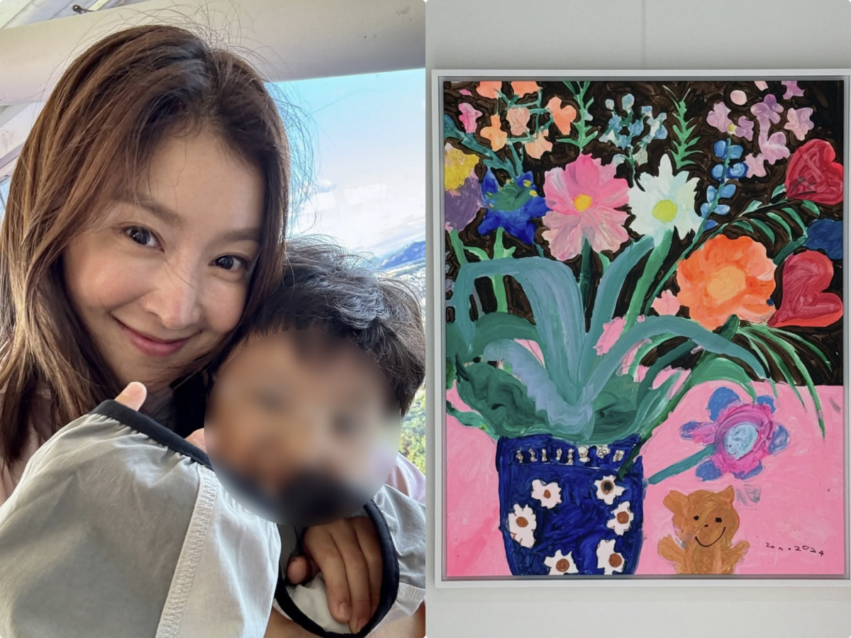 이시영, 학비만 6억이라더니..영재급 子 재능 자랑 "미술 시켜야되나"