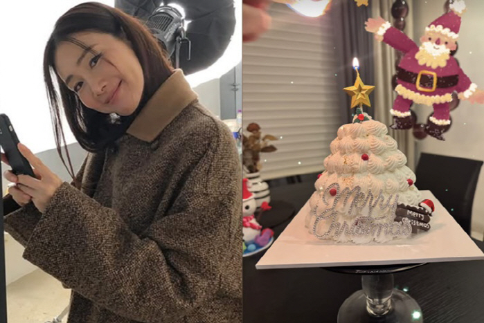 최지우, ♥9세 연하+딸과 함께한 크리스마스 홈파티 '훈훈'