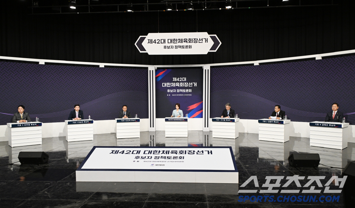 '反이기흥 후보'끼리 더 뜨거웠던 6人 토론회[대한체육회장 후보 토론회 …
