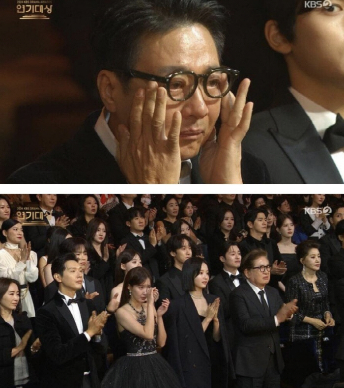 너무 야윈 이순재, 90세에 첫 연기대상 결국 눈물 "공로상 아냐" 후배…