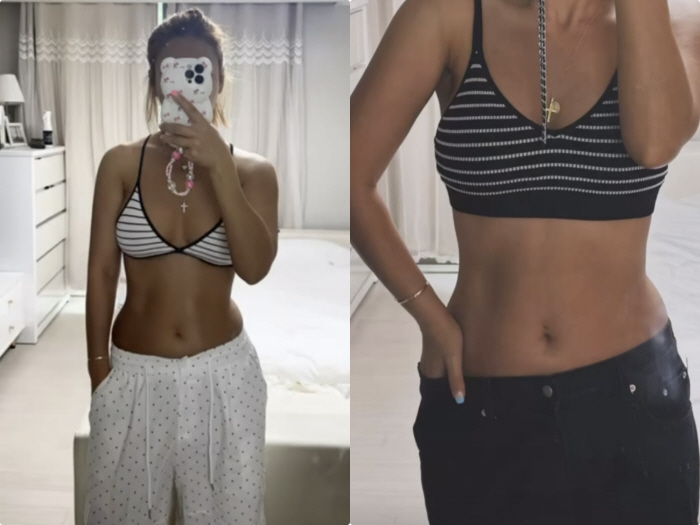 배윤정, 이 몸매가 60kg라고?..부유방 수술+13kg 빼더니 '납작 …