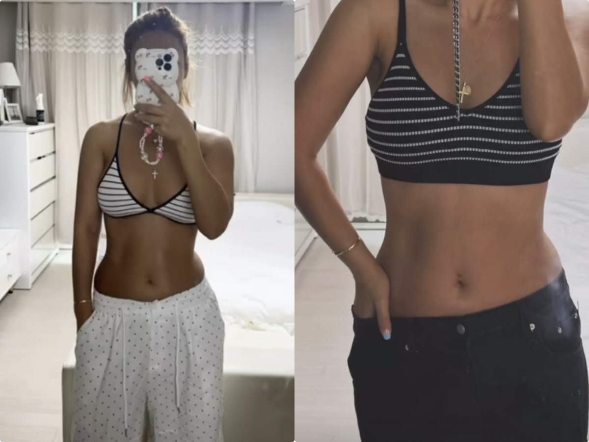 배윤정, 이 몸매가 60kg라고?..부유방 수술+13kg 빼더니 '납작 …