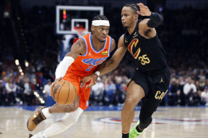 SGA 앞세운 OKC 우승 판도 완전 뒤흔들었다! NBA 중간 우승 확률. 디펜딩 챔피언 보스턴 제치고, 당당 1위