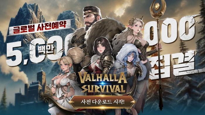 '발할라 서바이벌'. 21일 출시 앞두고 사전예약자 500만명 돌파