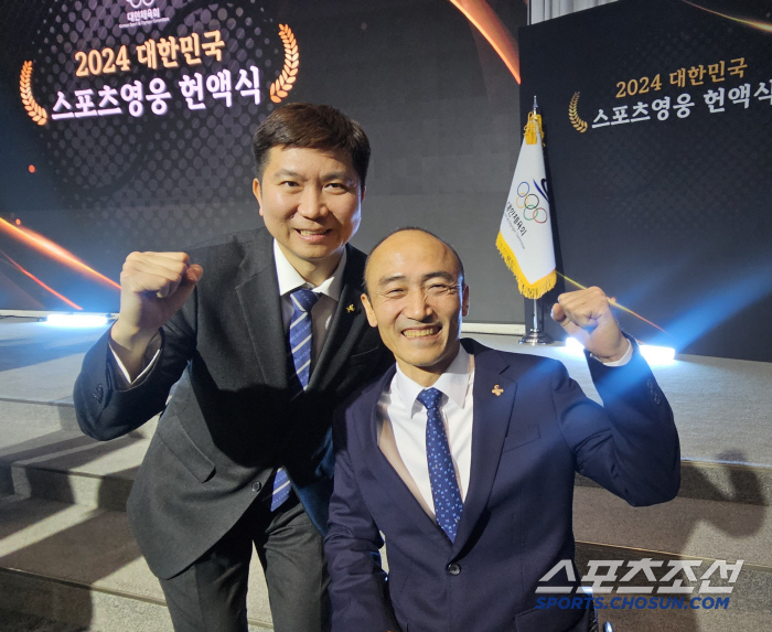 "韓체육 새시작,금메달 3대장이 뭉쳤다!" 하형주 이사장 '스포츠영웅'헌…