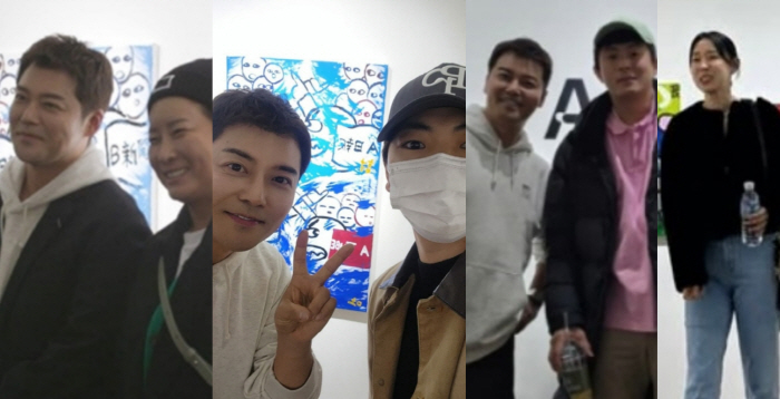 [SC이슈] "그림도 잘 그려" 전현무 전시회 찾은 ★들… 기안84·이주…