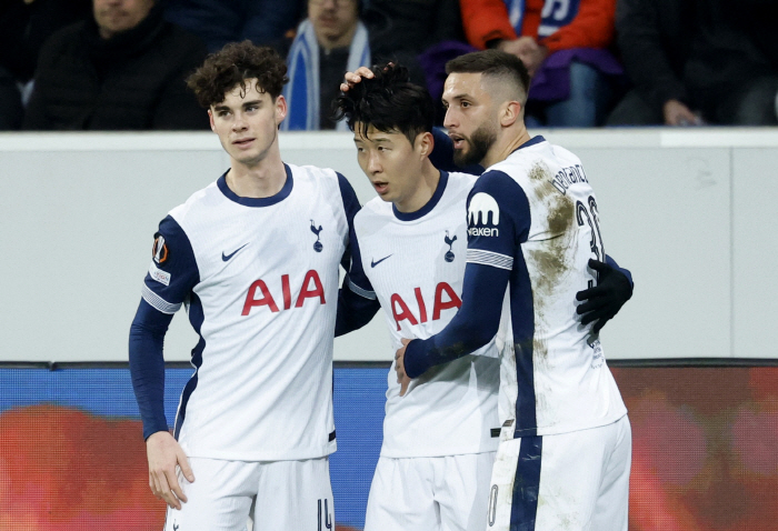 [UEL라이브]'손흥민 시즌 9호골!' 토트넘, 호펜하임 원정에서 2-0…